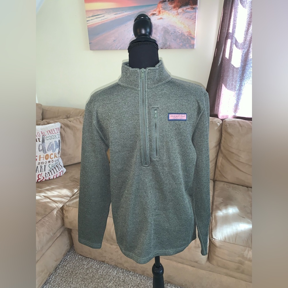 VINEYARD VINES MENS MOUNTAIN SWEATER/QUARTER ZIP